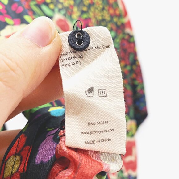 Johnny Was Emby 100% Silk Silk Floral Top - Picture 12 of 15